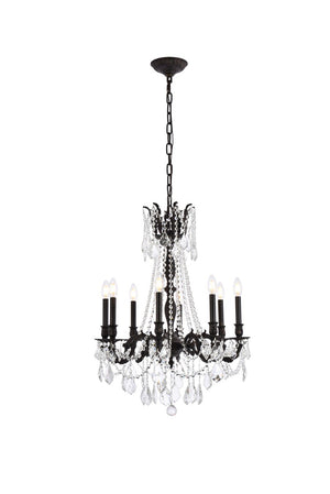 Elegant Lighting - 9208D24DB-GT/RC - Eight Light Chandelier - Rosalia - Dark Bronze