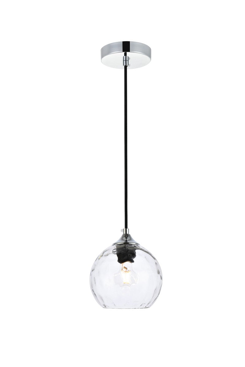 Elegant Lighting - LD2280C - One Light Pendant - Cashel - Chrome And Clear