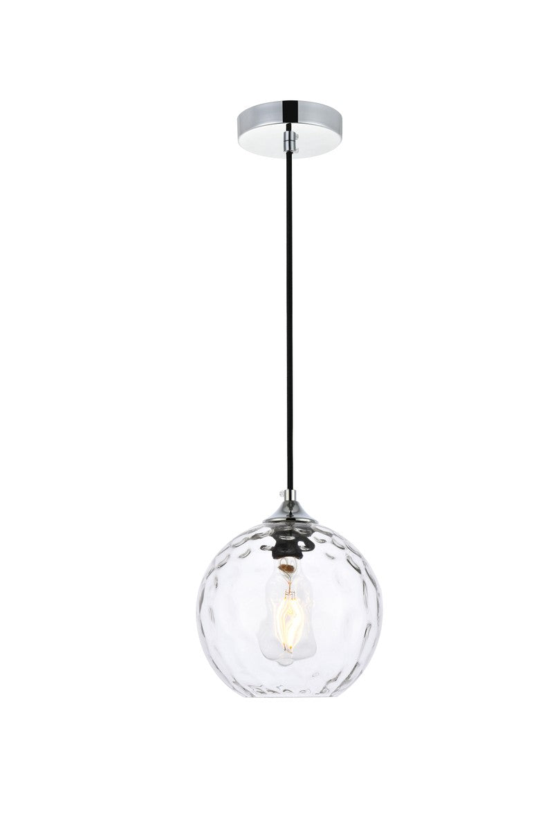 Elegant Lighting - LD2281C - One Light Pendant - Cashel - Chrome And Clear