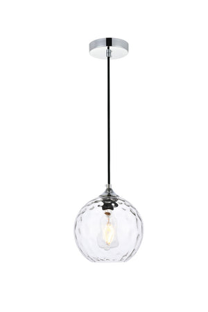 Elegant Lighting - LD2281C - One Light Pendant - Cashel - Chrome And Clear