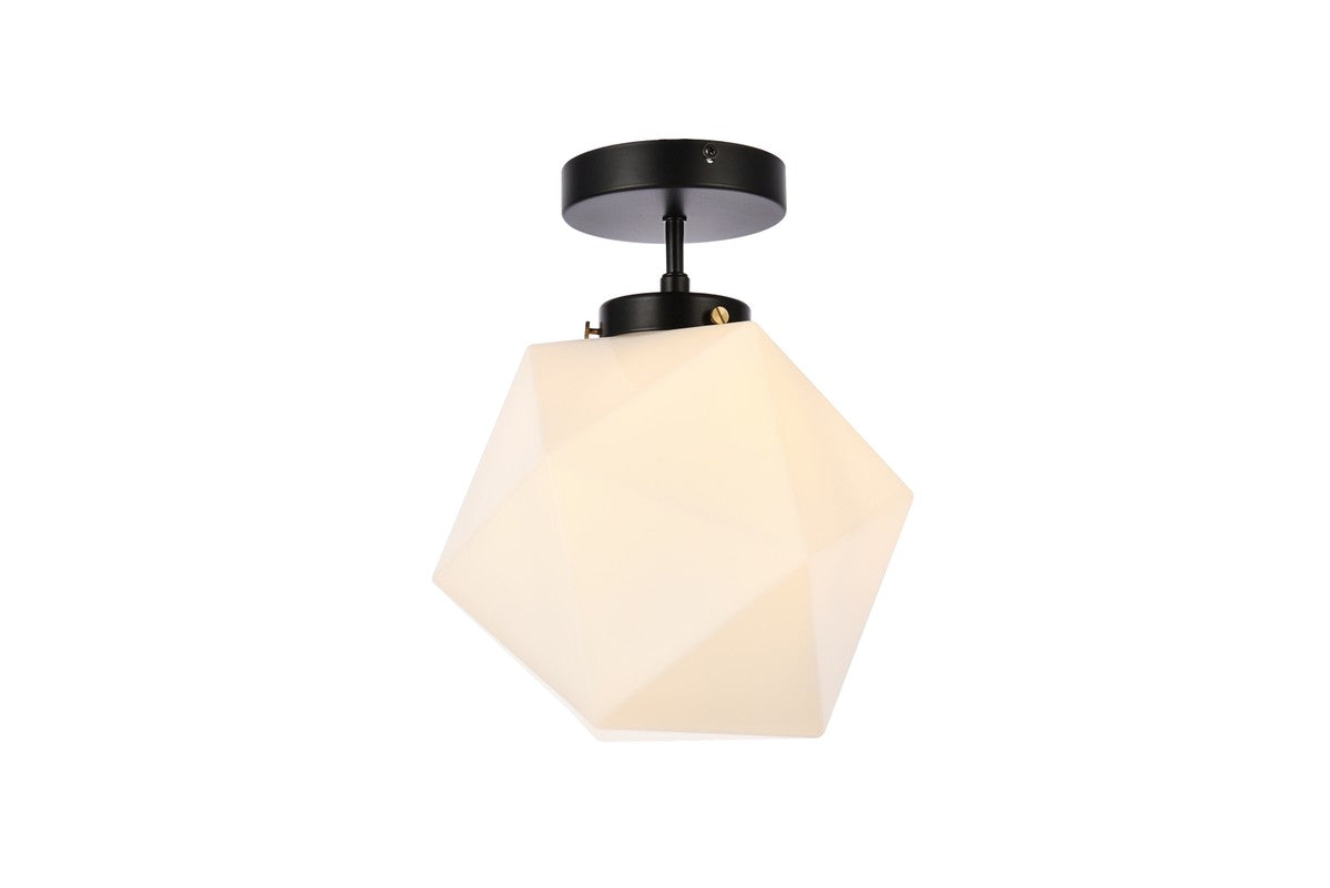 Elegant Lighting - LD2347BK - One Light Flush Mount - Lawrence - Black and White