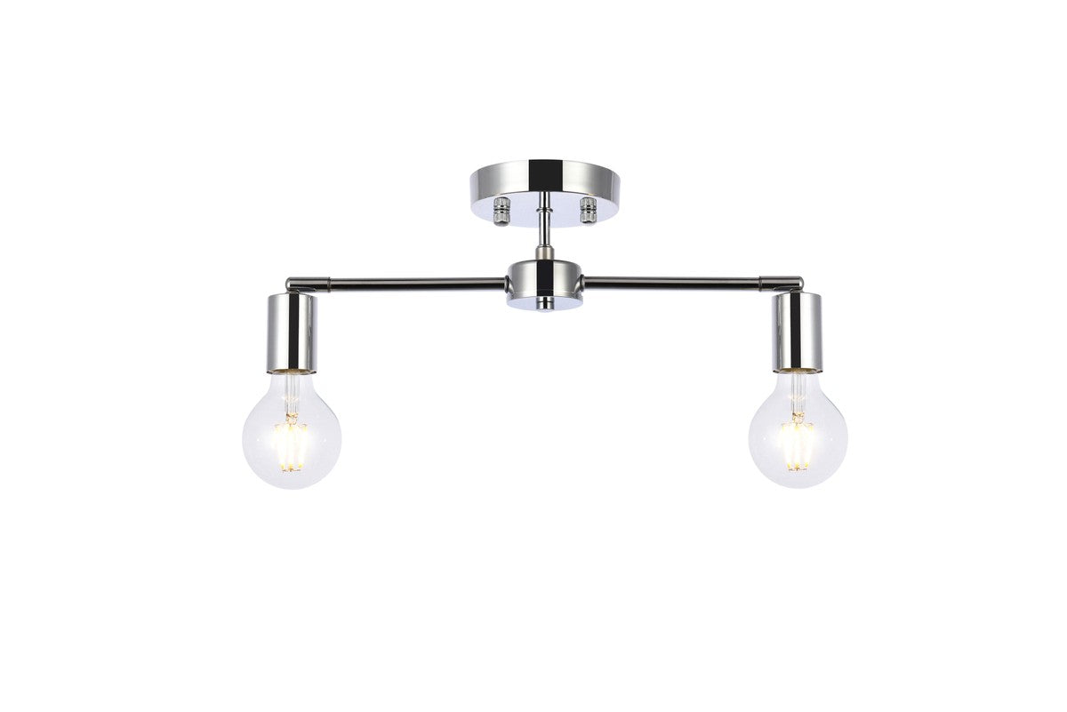 Elegant Lighting - LD2348C - Two Light Flush Mount - Zane - Chrome