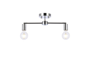 Elegant Lighting - LD2348C - Two Light Flush Mount - Zane - Chrome