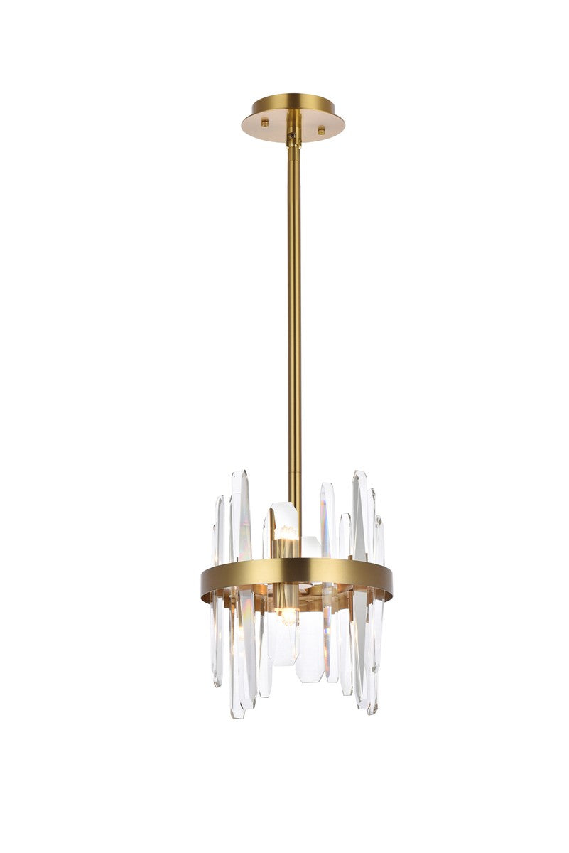 Elegant Lighting - 2200D10SG - Six Light Pendant - Serena - satin gold
