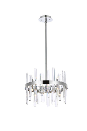 Elegant Lighting - 2200D16C - Eight Light Pendant - Serena - Chrome