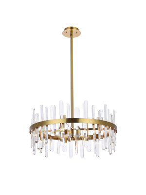 Elegant Lighting - 2200D25SG - 14 Light Pendant - Serena - Satin Gold