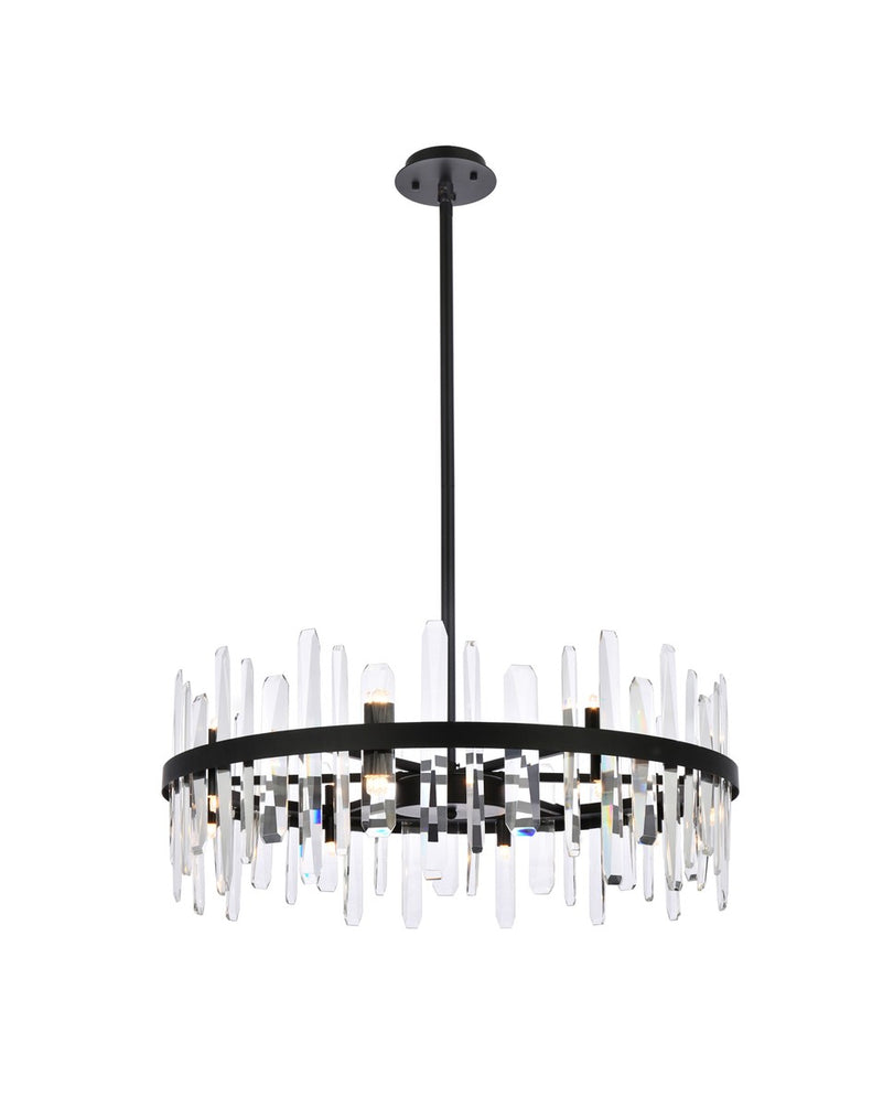 Elegant Lighting - 2200D32BK - 16 Light Chandelier - Serena - black