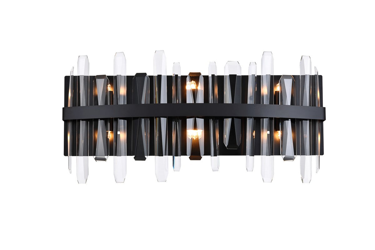 Elegant Lighting - 2200W24BK - Six Light Bath Sconce - Serena - Black