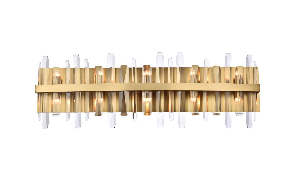 Elegant Lighting - 2200W36SG - Ten Light Bath Sconce - Serena - Satin Gold