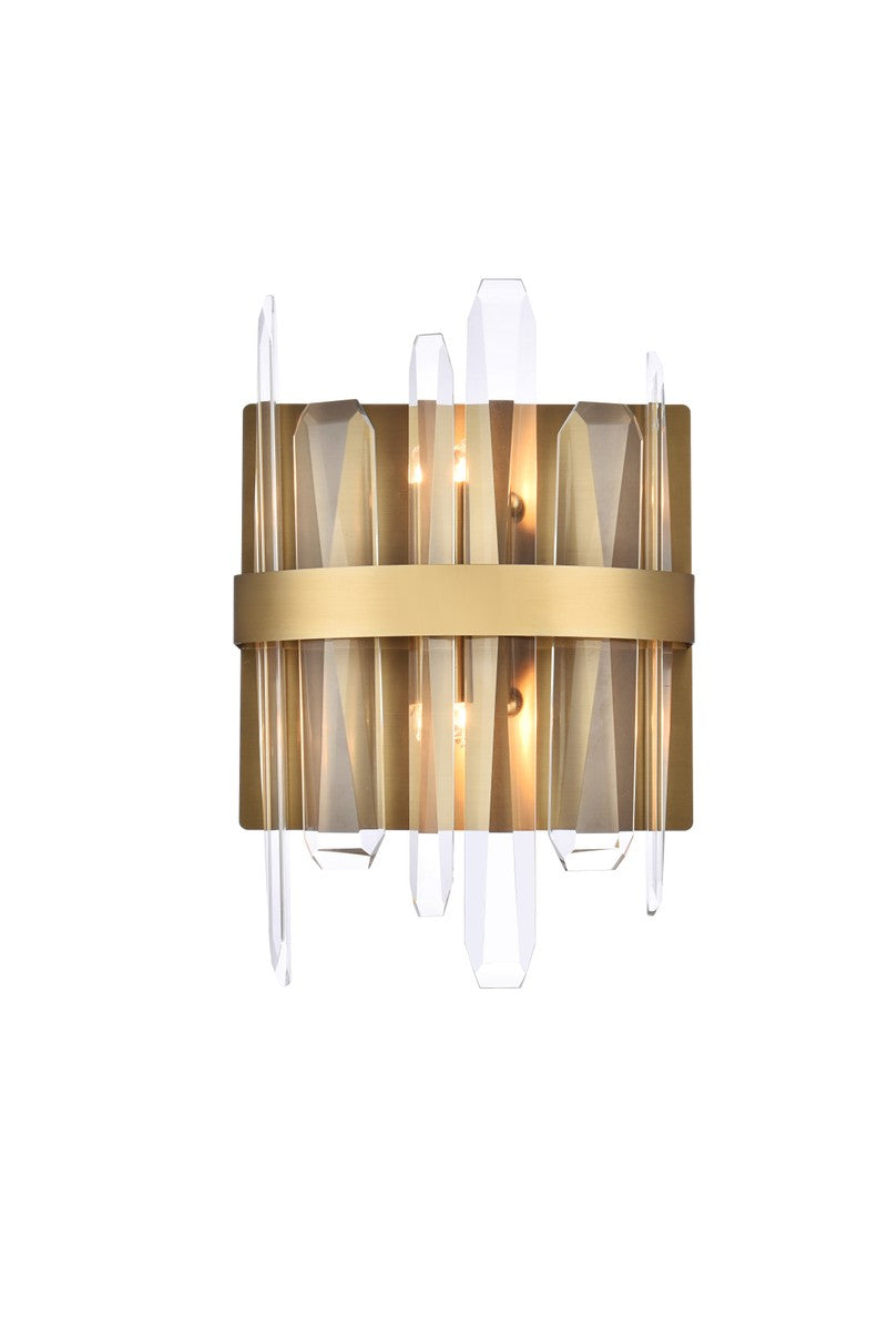 Elegant Lighting - 2200W8SG - Two Light Bath Sconce - Serena - Satin Gold