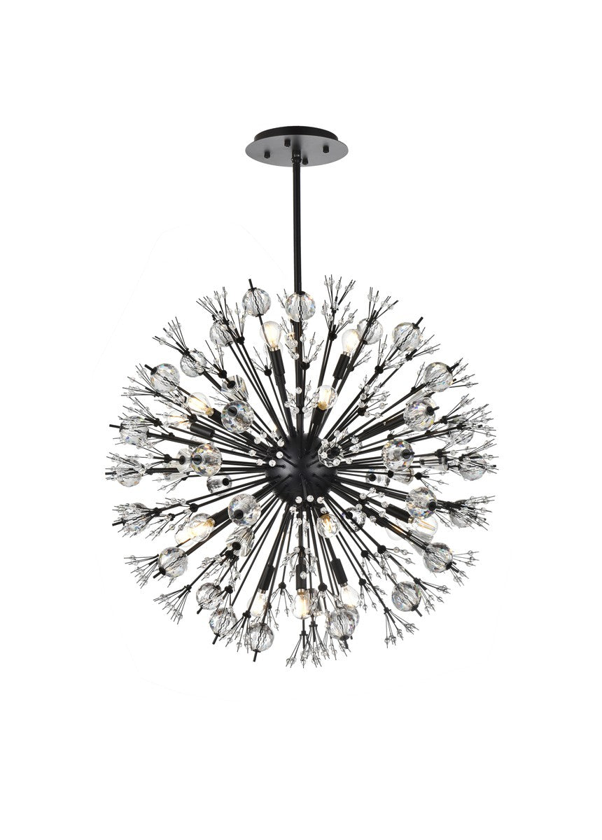 Elegant Lighting - 2500D32BK - 18 Light Pendant - Vera - Black