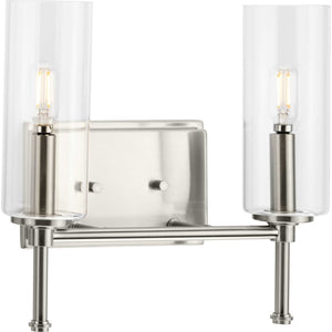 Progress Lighting - P300357-009 - Two Light Bath Vanity - Elara - Brushed Nickel