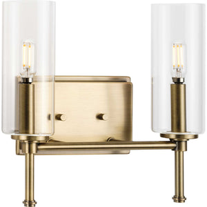 Progress Lighting - P300357-163 - Two Light Bath Vanity - Elara - Vintage Brass