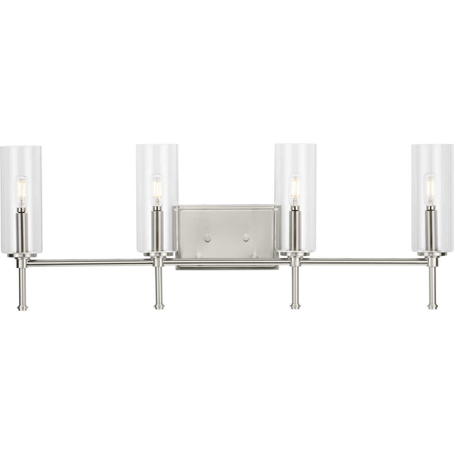 Progress Lighting - P300359-009 - Four Light Bath Vanity - Elara - Brushed Nickel