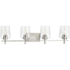 Progress Lighting - P300363-009 - Four Light Bath Vanity - Calais - Brushed Nickel