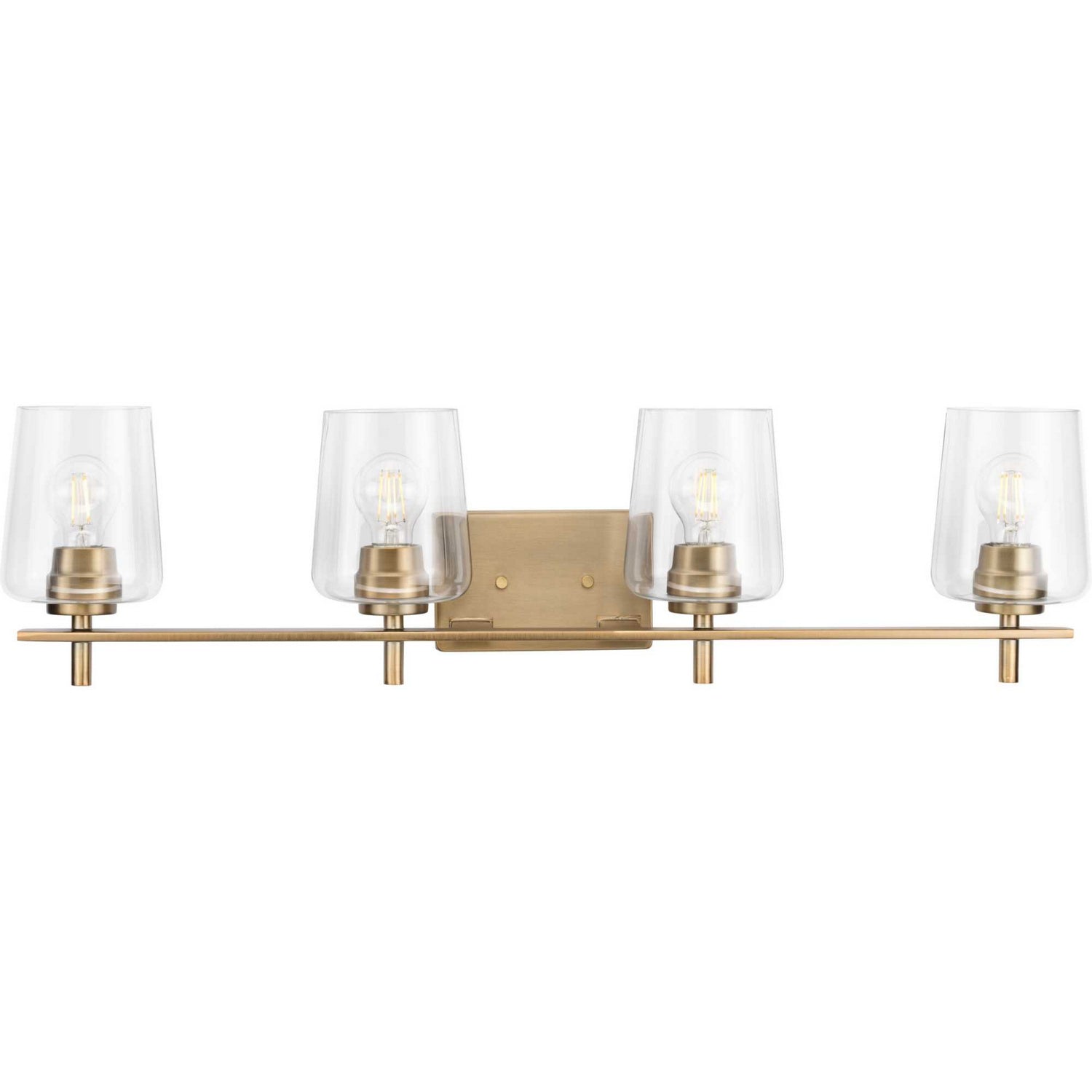 Progress Lighting - P300363-163 - Four Light Bath Vanity - Calais - Vintage Brass