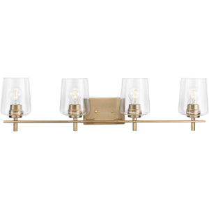 Progress Lighting - P300363-163 - Four Light Bath Vanity - Calais - Vintage Brass