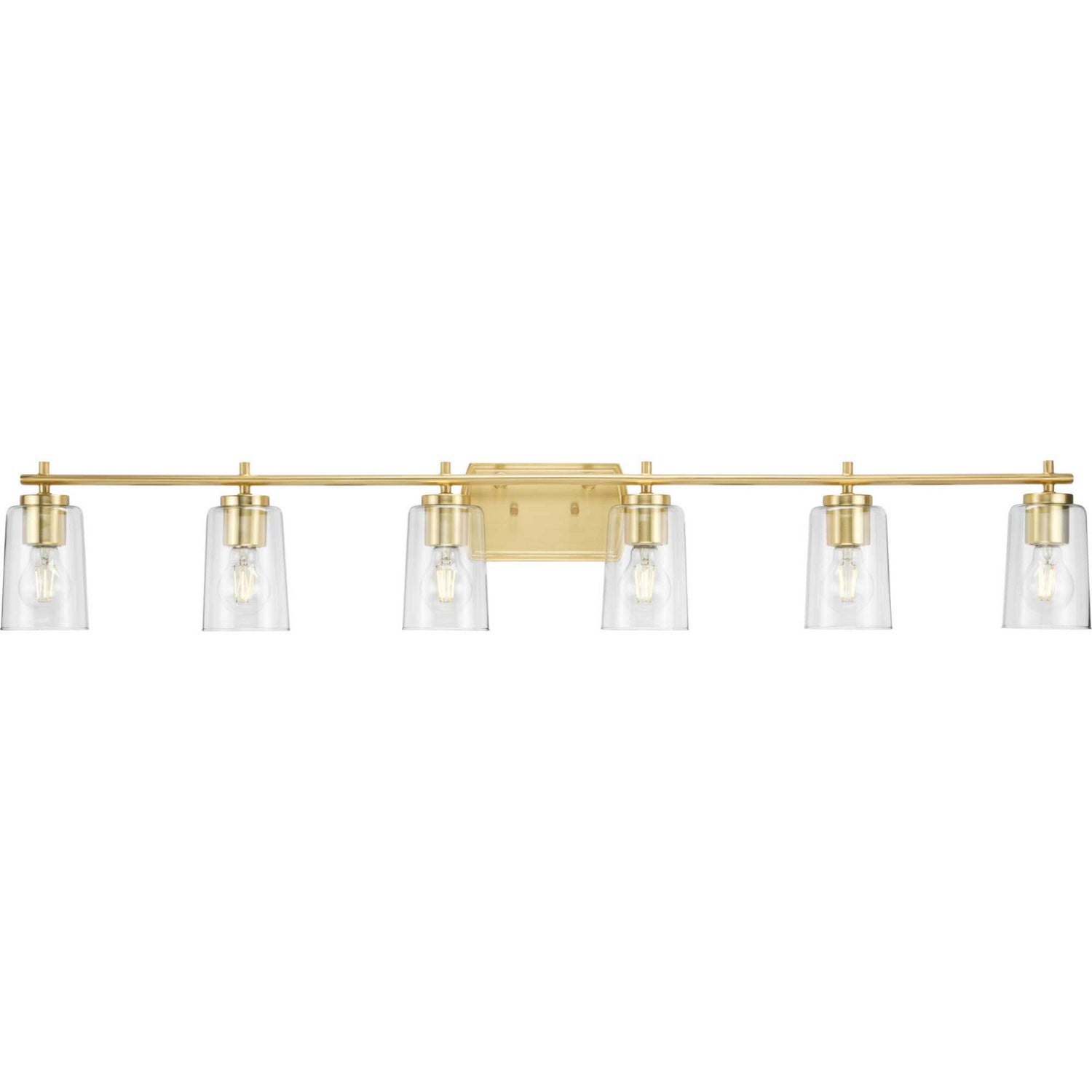 Progress Lighting - P300372-012 - Six Light Bath Vanity - Adley - Satin Brass