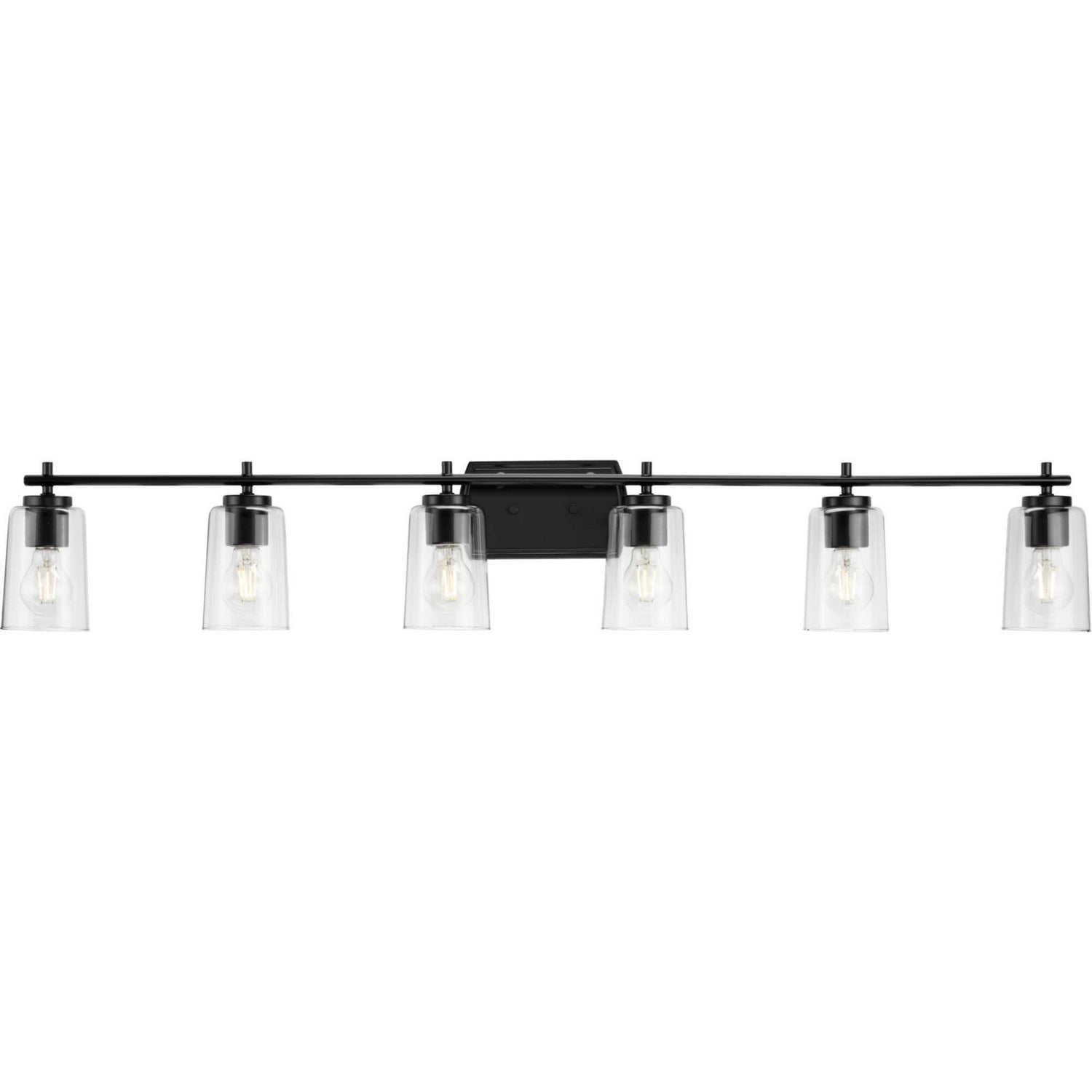 Progress Lighting - P300372-031 - Six Light Bath Vanity - Adley - Black