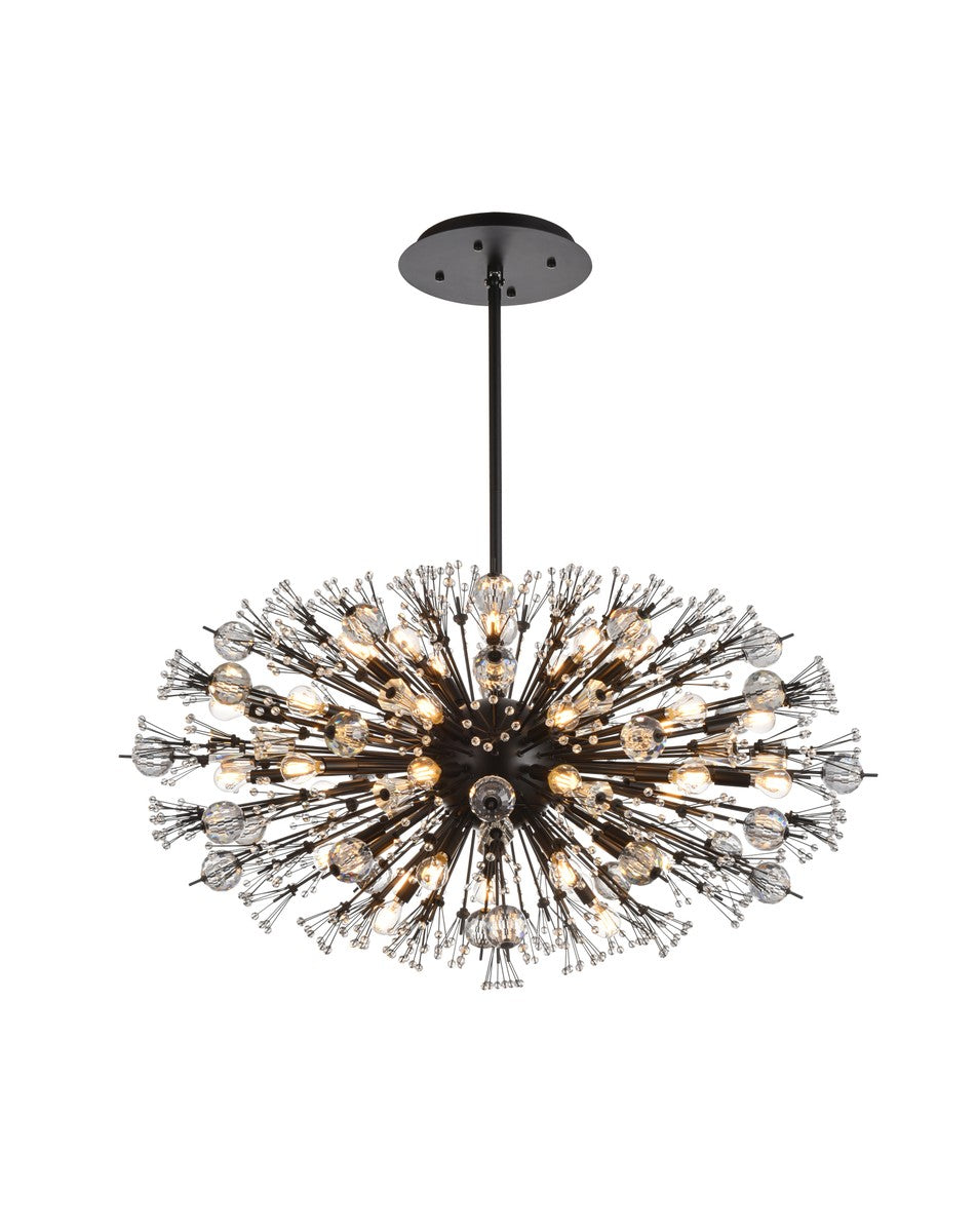 Elegant Lighting - 2500D42BK - 38 Light Pendant - Vera - Black