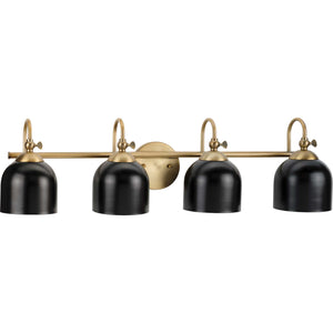 Progress Lighting - P300384-163 - Four Light Bath Vanity - Dalton - Vintage Brass