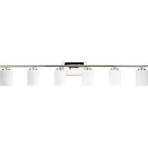 Progress Lighting - P300385-104 - Six Light Bath Vanity - Replay - Polished Nickel