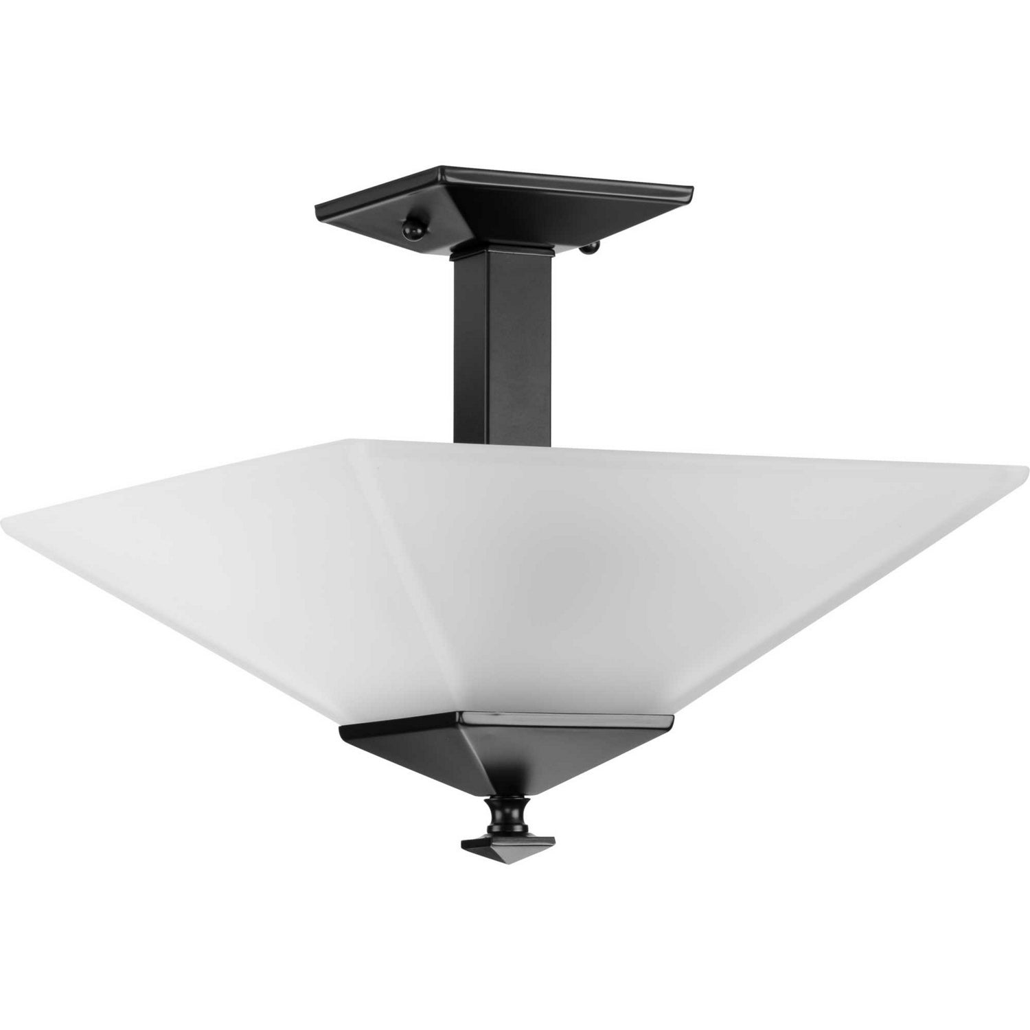 Progress Lighting - P350107-31M - Two Light Semi-Flush Mount - Clifton Heights - Matte Black