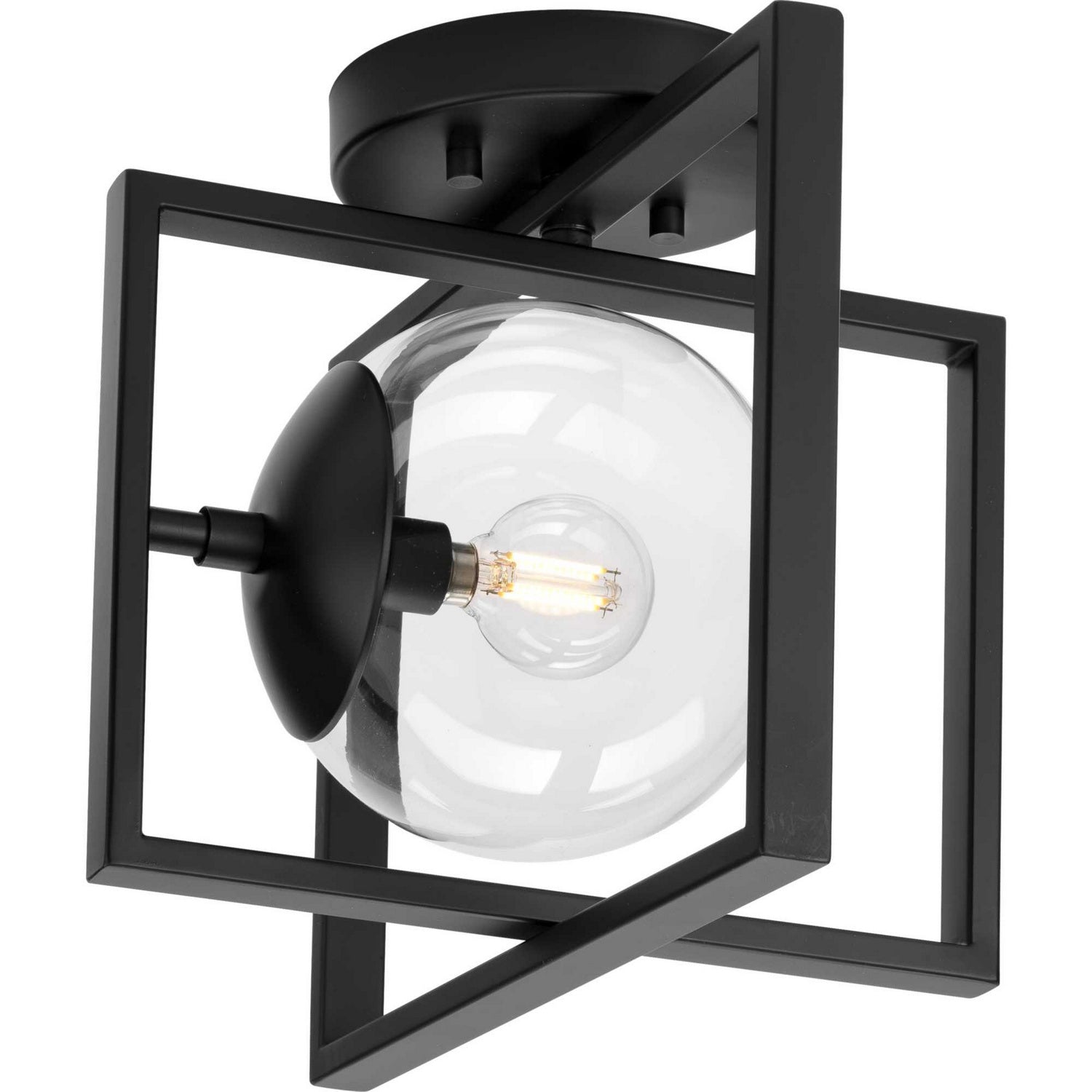 Progress Lighting - P350218-31M - One Light Semi-Flush Mount - Atwell - Matte Black