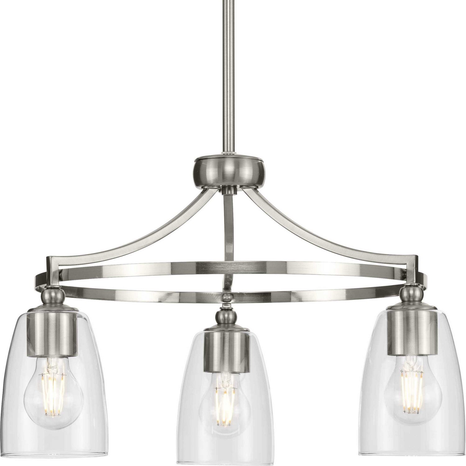 Progress Lighting - P400295-009 - Three Light Chandelier - Parkhurst - Brushed Nickel