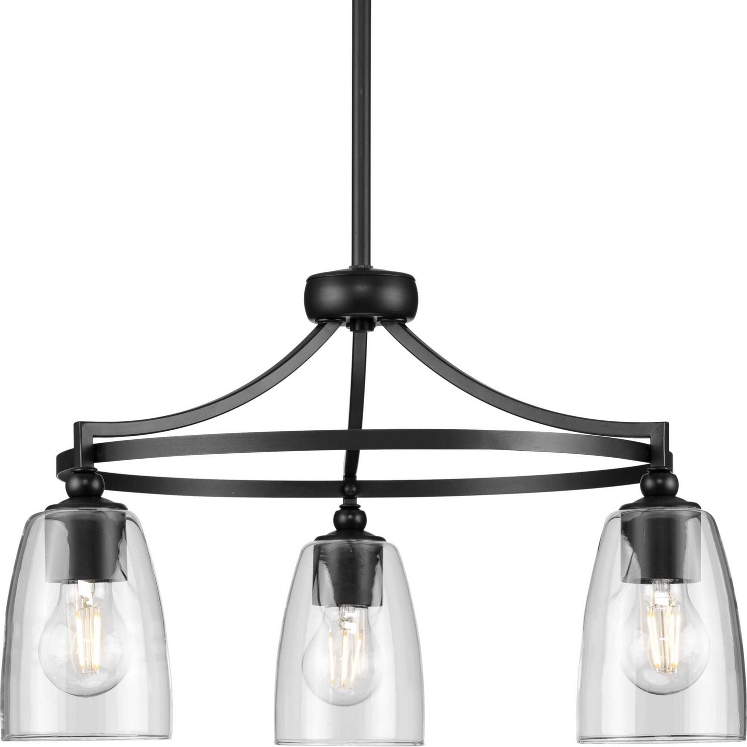 Progress Lighting - P400295-31M - Three Light Chandelier - Parkhurst - Matte Black