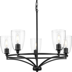 Progress Lighting - P400296-31M - Five Light Chandelier - Parkhurst - Matte Black