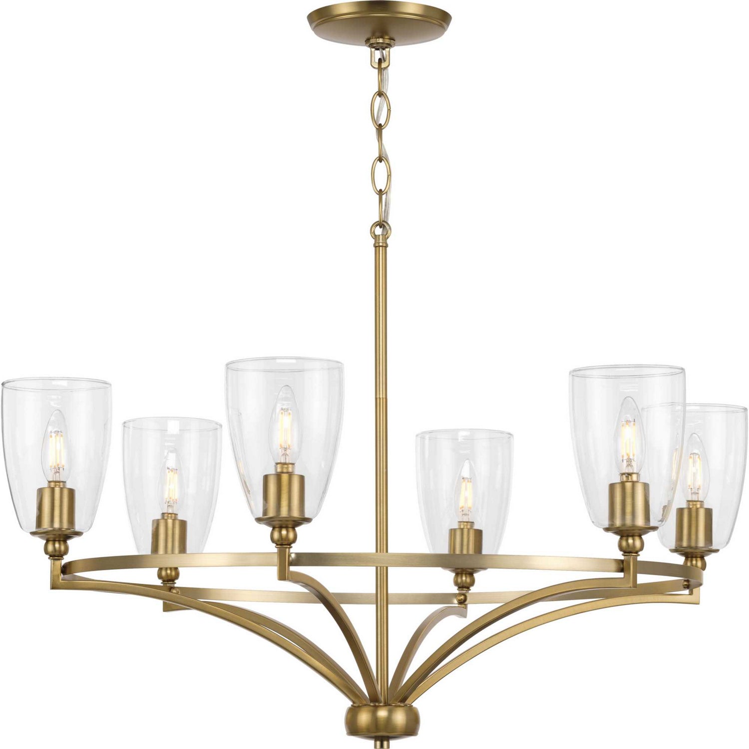 Progress Lighting - P400297-109 - Six Light Chandelier - Parkhurst - Brushed Bronze