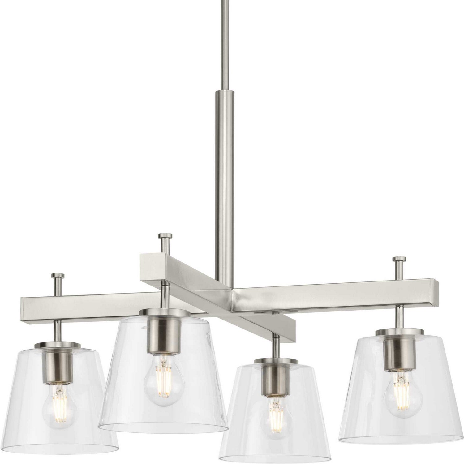 Progress Lighting - P400299-009 - Four Light Chandelier - Saffert - Brushed Nickel