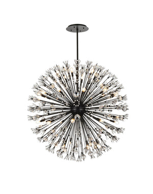 Elegant Lighting - 2500D50BK - 34 Light Pendant - Vera - Black