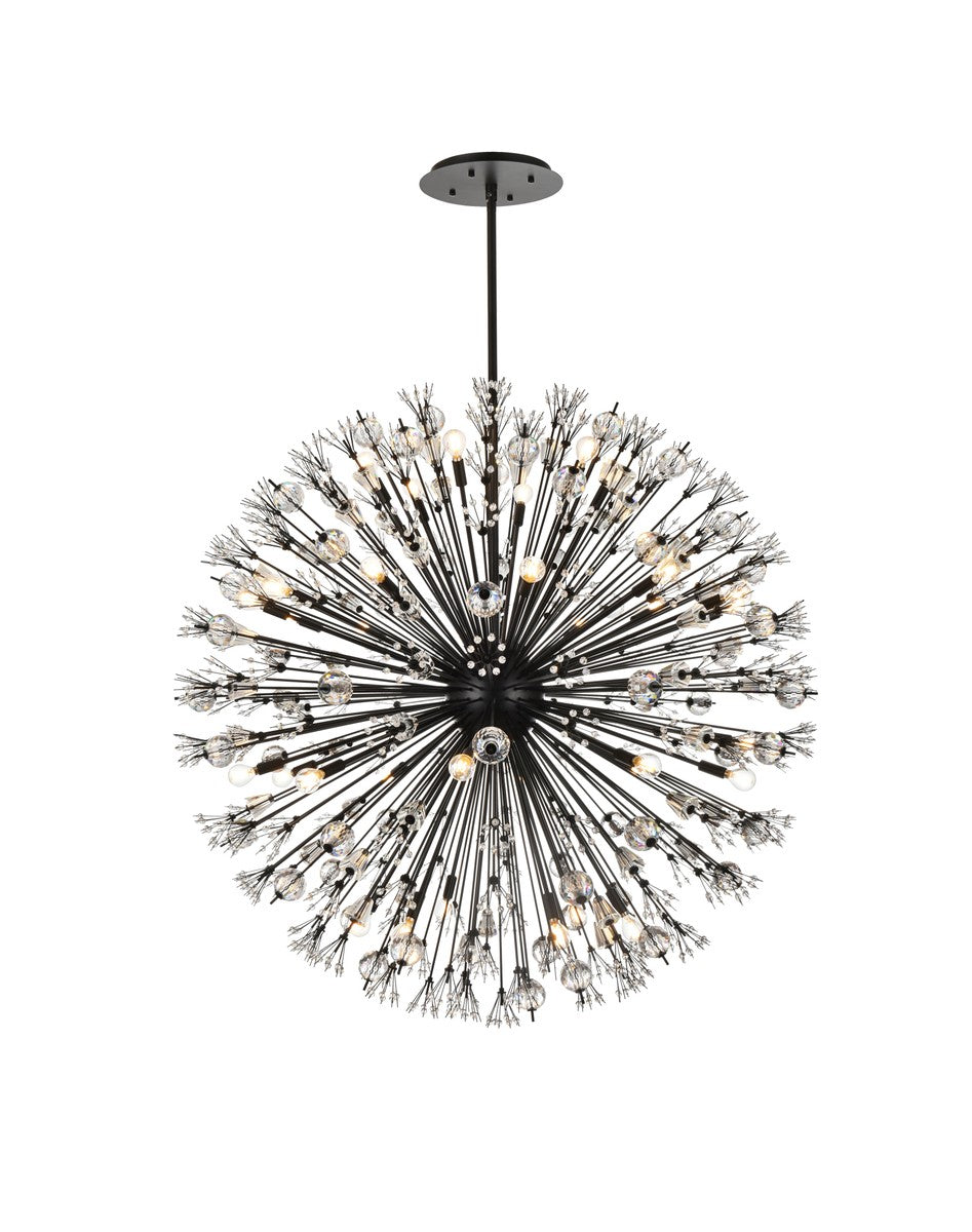 Elegant Lighting - 2500D50BK - 34 Light Pendant - Vera - Black