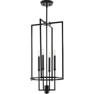 Progress Lighting - P500363-31M - Four Light Foyer Chandelier - Elara - Matte Black