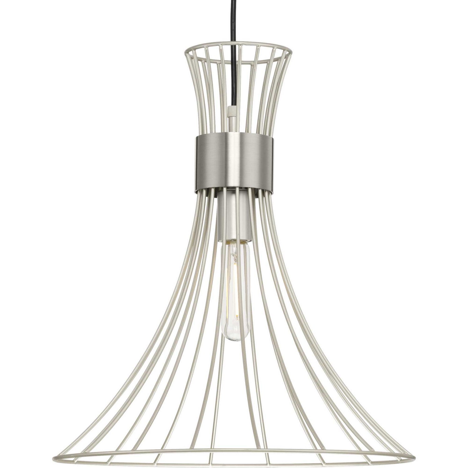 Progress Lighting - P500365-186 - One Light Pendant - Lorin - Burnished Nickel