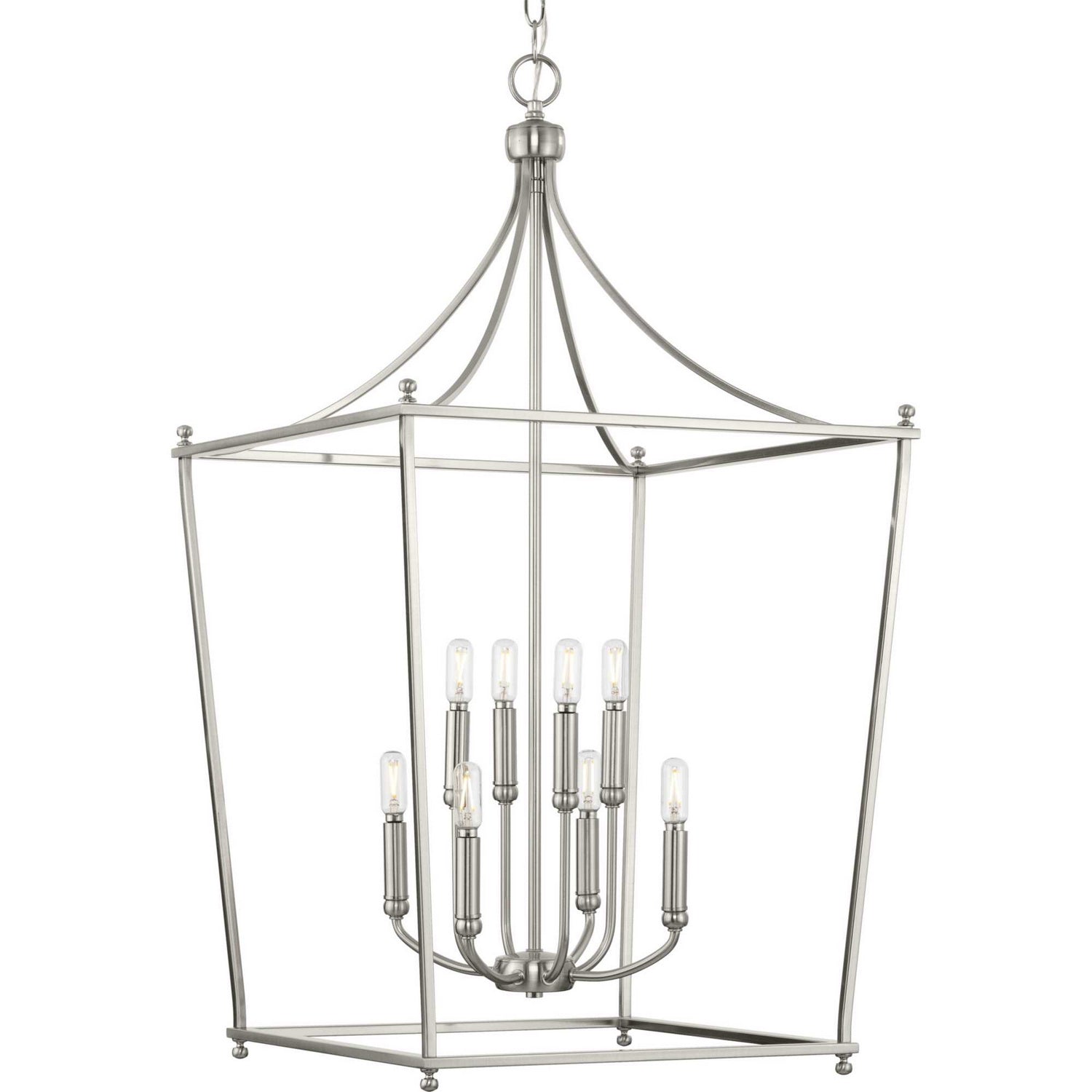 Progress Lighting - P500371-009 - Eight Light Foyer Chandelier - Parkhurst - Brushed Nickel