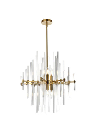 Elegant Lighting - 2502D23SG - Six Light Pendant - Sienna - gold