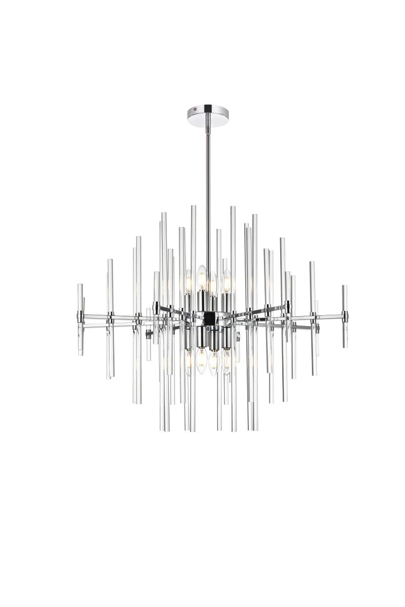 Elegant Lighting - 2502D31C - Eight Light Pendant - Sienna - Chrome