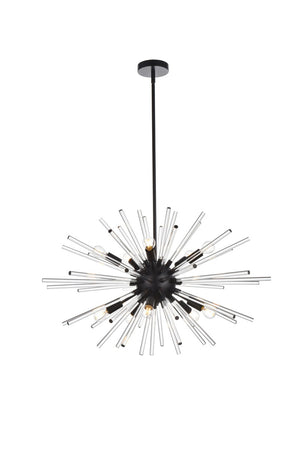 Elegant Lighting - 2502D36BK - Ten Light Pendant - Sienna - Black