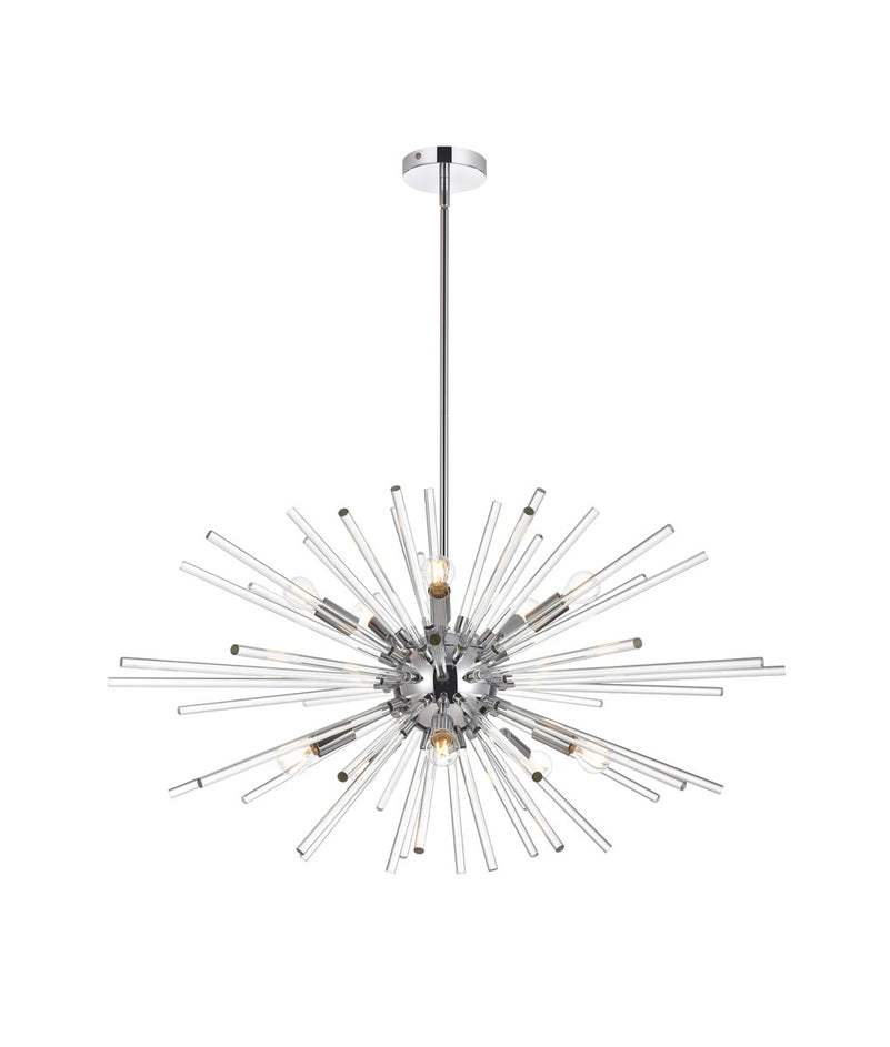Elegant Lighting - 2502D36C - Ten Light Pendant - Sienna - chrome