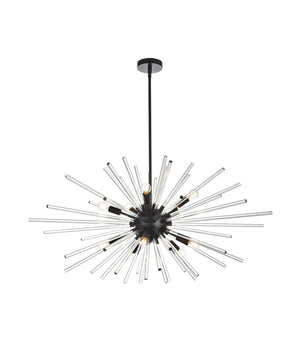 Elegant Lighting - 2502D42BK - Ten Light Pendant - Sienna - black