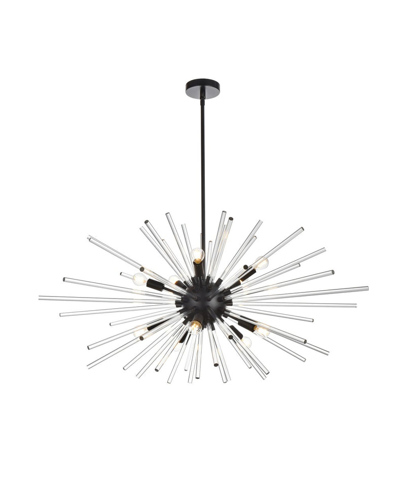 Elegant Lighting - 2502D42BK - Ten Light Pendant - Sienna - black