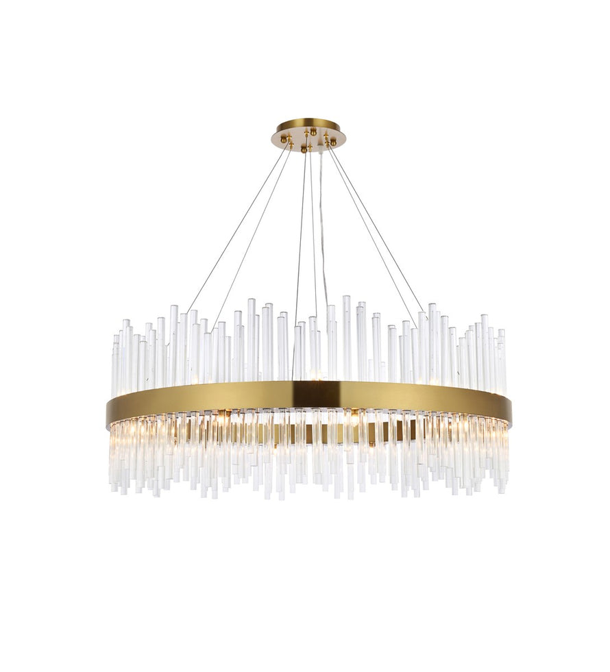 Elegant Lighting - 3000D36SG - 20 Light Pendant - Dallas - satin gold