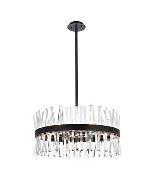 Elegant Lighting - 6200D25BK - 14 Light Pendant - Serephina - Black