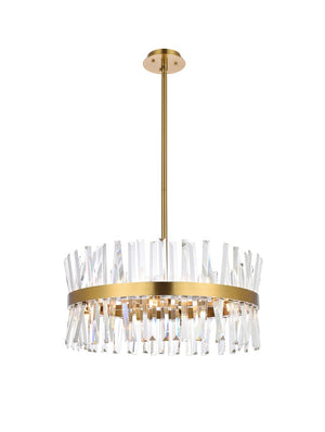 Elegant Lighting - 6200D25SG - 14 Light Pendant - Serephina - Satin Gold