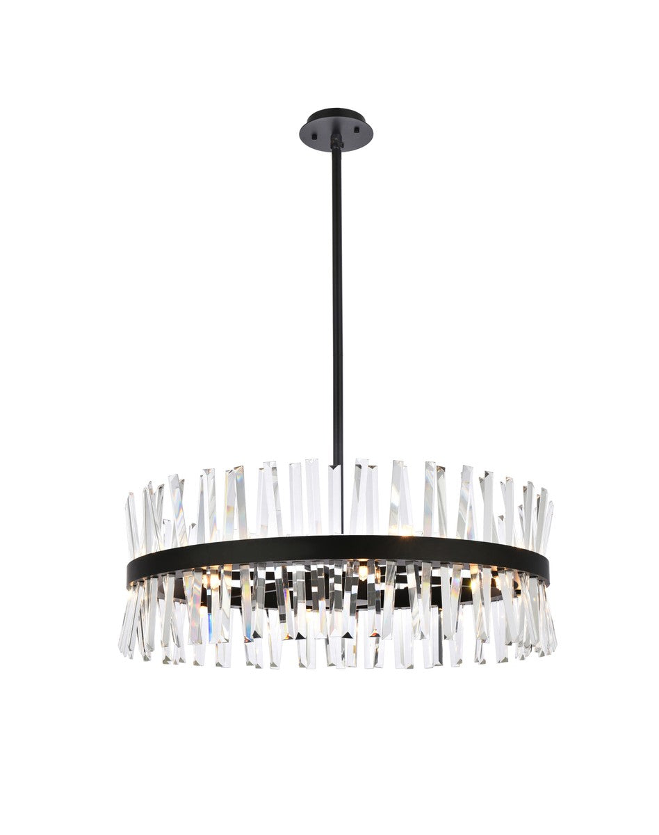 Elegant Lighting - 6200D32BK - 16 Light Chandelier - Serephina - Black