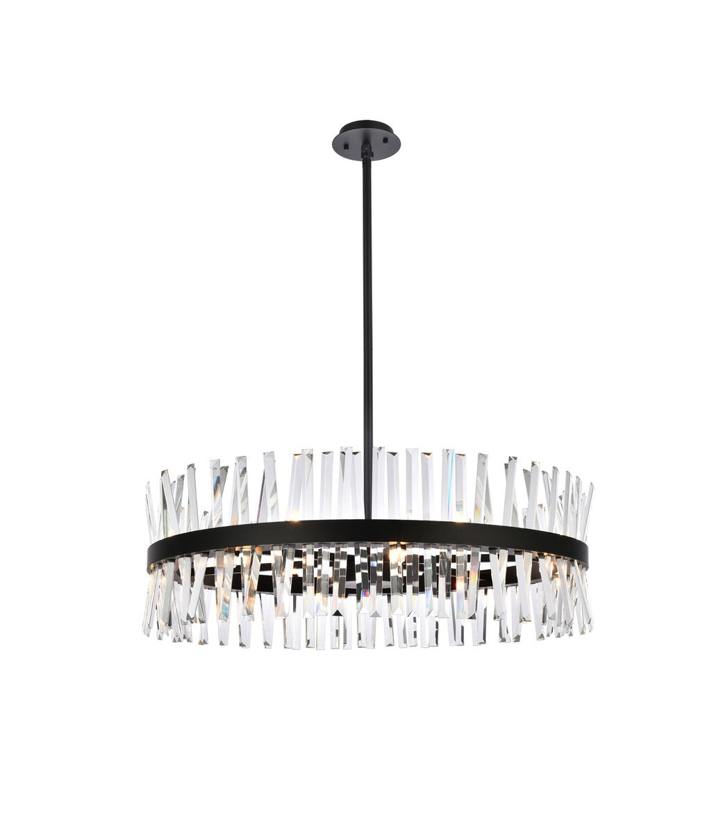 Elegant Lighting - 6200D36BK - 16 Light Chandelier - Serephina - Black