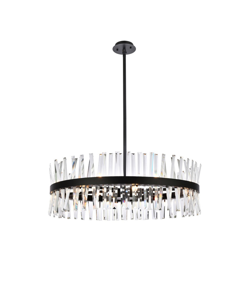 Elegant Lighting - 6200D36BK - 16 Light Chandelier - Serephina - black